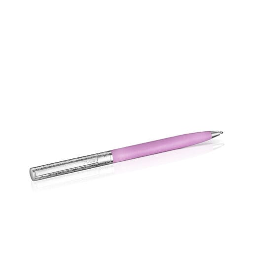 Bolígrafo de acero lacado en lila TOUS Kaos