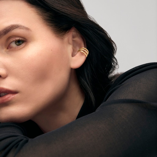 Earcuff de oro, oro blanco y diamantes TOUS ATELIER