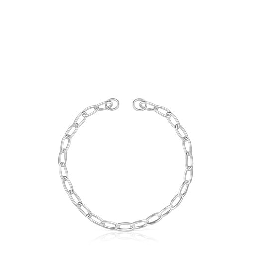 Bracelet chaîne en argent Hold Oval