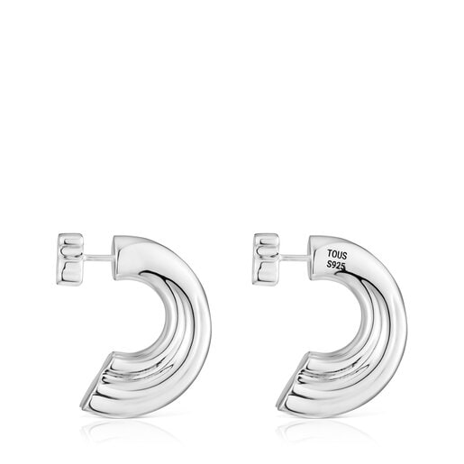 Boucles d’oreilles anneaux en argent avec motif ourson TOUS 1950