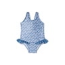 Girls one-piece swimsuit in Logo blue