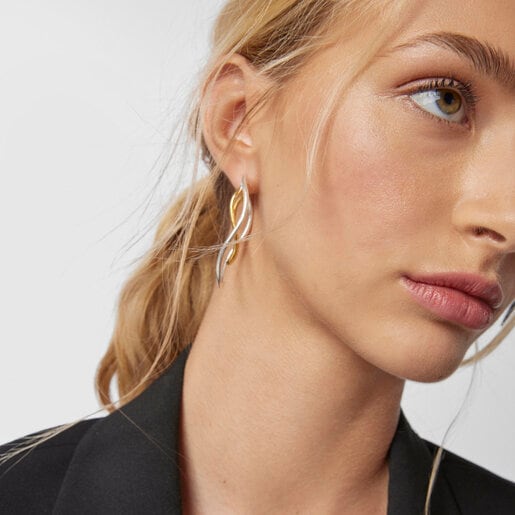 Hav bicolor ellipse Earrings