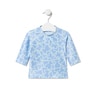 Long-sleeved beach t-shirt in Kaos blue