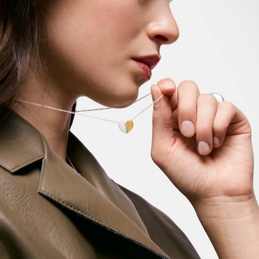 Collar bicolor y motivo corazón 11 mm TOUS 1950