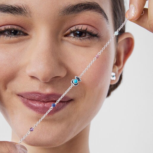 Браслет Super Power из Серебра с Драгоценными Камнями