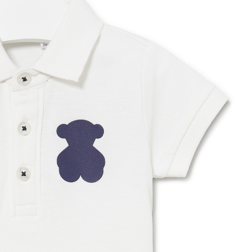 Polo piqué de niño Casual blanco