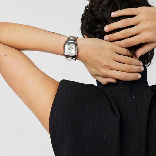 Analogue watch with steel wristband Karat Squared