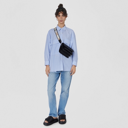 תיק צד TOUS La Rue Audree קטן בצבע שחור