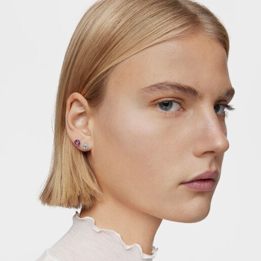 Gold and chalcedony bear Single earring TOUS Balloon