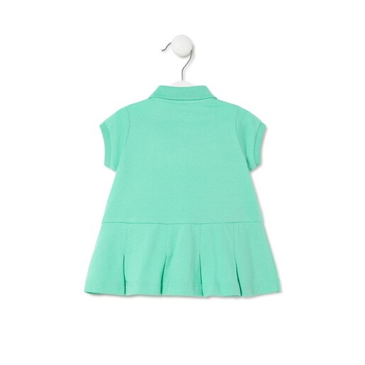 Polo-neck dress in Casual mist