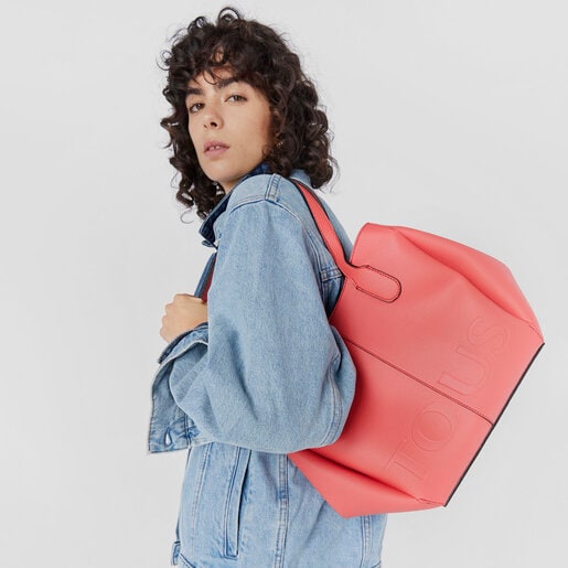 תיק סל TOUS Terra קטן בצבע אלמוג