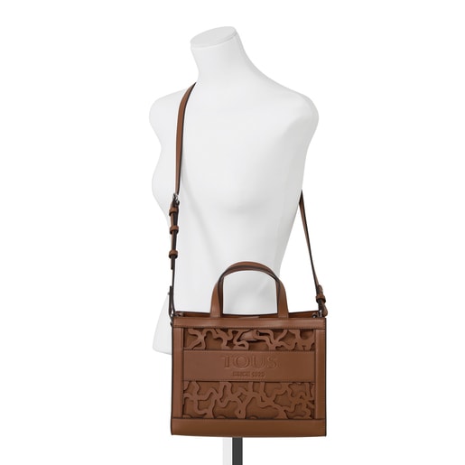 Medium brown Amaya Kaos Shock shopping bag