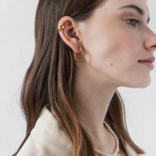 אזיק אוזן Nocturne מוורמיל כסף עם דובון יהלומים