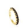 Bague alliance demi-tour Glaring en Argent Vermeil avec Onyx