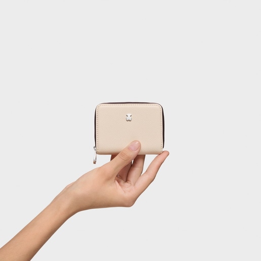 Monedero mediano New Dubai beige y marrón