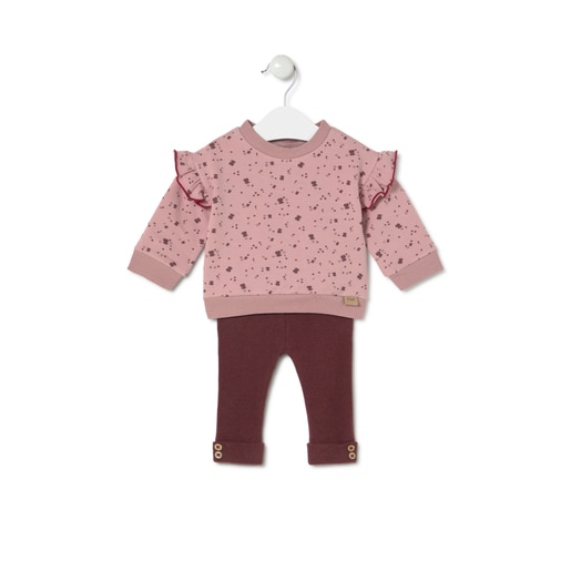 Girls outfit in Garnet pink