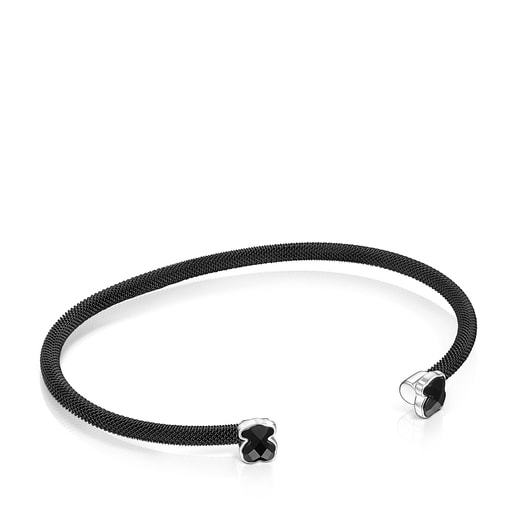 TOUS Fine black IP Steel Mesh Color Bracelet with Onyx | Westland Mall
