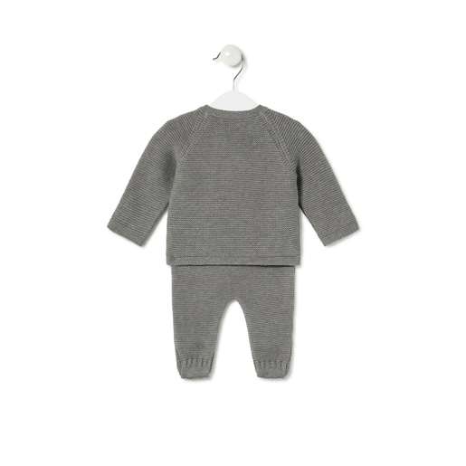 Conjunto de bebé de recién nacido Tricot gris
