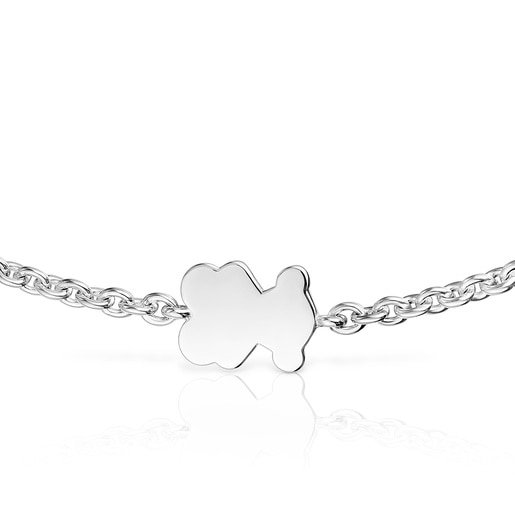 Pulsera cadena de plata y motivo oso Sweet Dolls