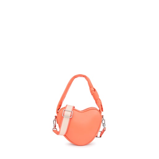 Sac à bandoulière orange cœur TOUS Carol