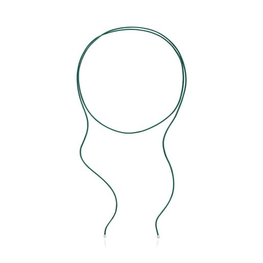 Long green silver Necklace TOUS Basics