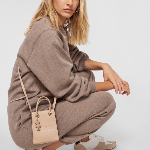 Mini-Handtasche XS TOUS Pop in Taupe