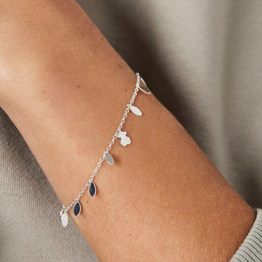 Серебряный браслет с листьями Fragile Nature