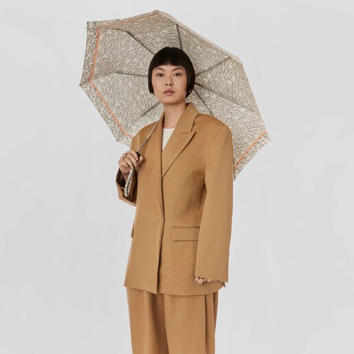 Paraguas plegable beige Kaos Icon, Complementos de mujer
