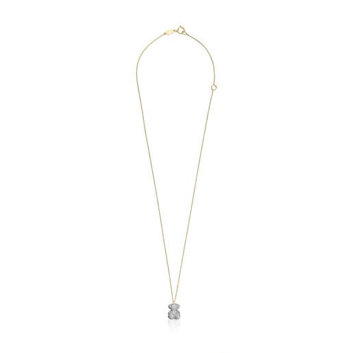 Collier ourson Bold Bear diamants 0,58 ct et or