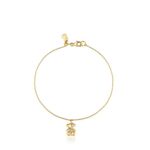 Gold and diamonds Chain bracelet Lligat | TOUS