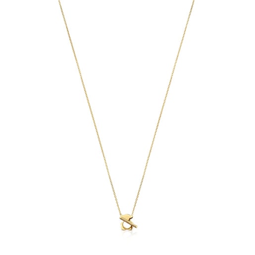 Short gold bear Necklace I-Bear