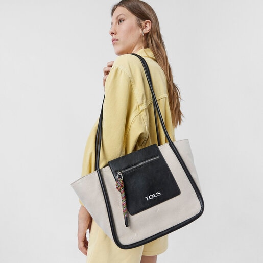 Сумка-тоут среднего размера TOUS Empire Cotton бежевого цвета