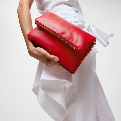 Sac à bandoulière rouge moyen TOUS Audree Soft