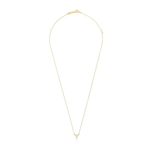 Short gold Necklace with laboratory-grown diamond Garden Of Love LGD