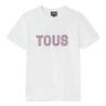 Różowy T-shirt z krótkimi rękawami TOUS Bear Faceted L