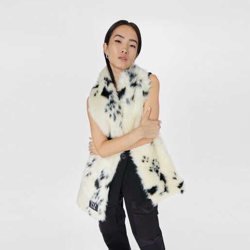 צעיף TOUS Pop Warm בשחור ולבן