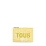 ארנק מטבעות-מחזיק כרטיסים מסדרת Kaos Mini Evolution בצבע צהוב