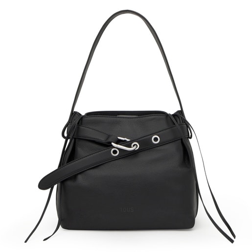 Medium black leather Shoulder bag TOUS Hold