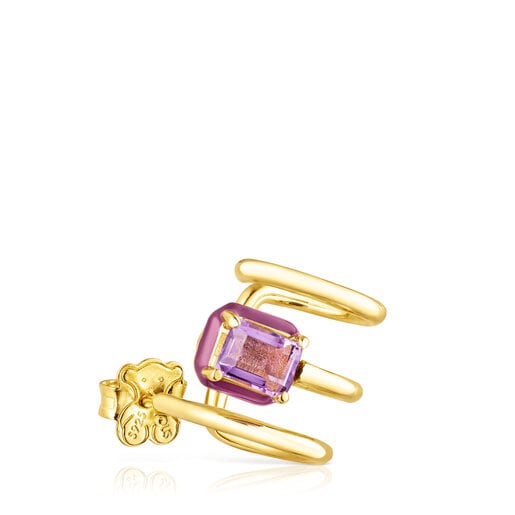 TOUS Vibrant Colors Earcuff with amethyst and colored enamel