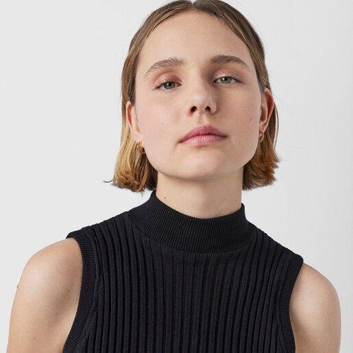 Маленькие серьги с диском Nocturne из вермеля с бриллиантами