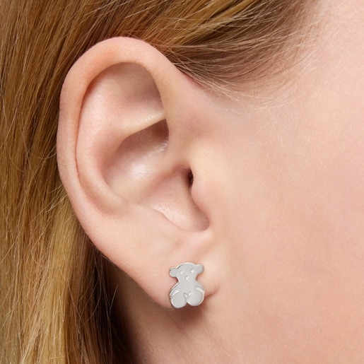 Silver TOUS Bear Earrings 1cm