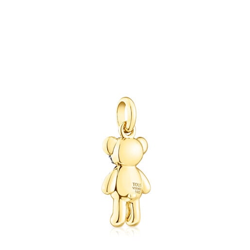 Anhänger TOUS Teddy Bear Splash aus Vermeil-Silber mit Rauchquarz