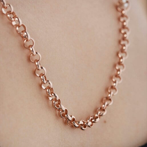 Rose Silver Vermeil TOUS Hold Bracelet 17cm.
