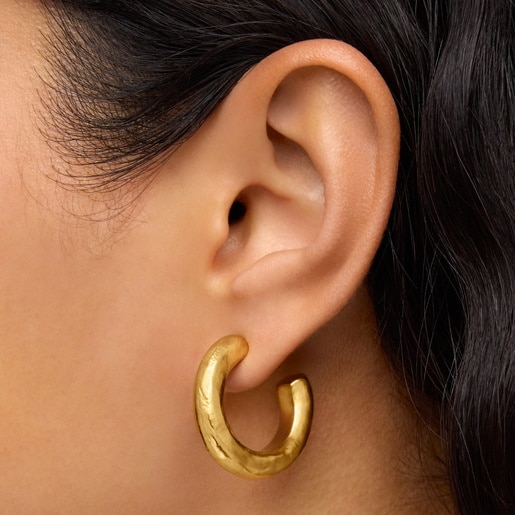 Vermeil Silver Duna Tube Earrings