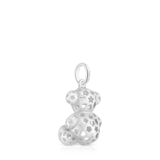 Silver bear Pendant with die-cut motif detailing Bold Bear