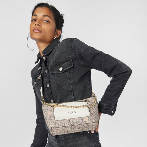 Taupe TOUS Kaos Mini Evolution Shoulder bag