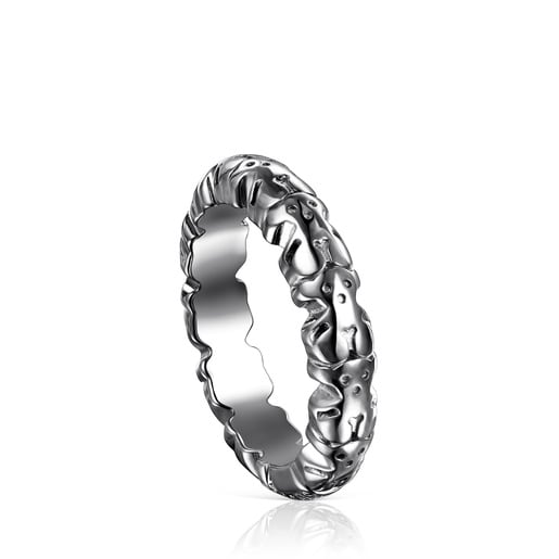 Dark silver Straight XL Ring