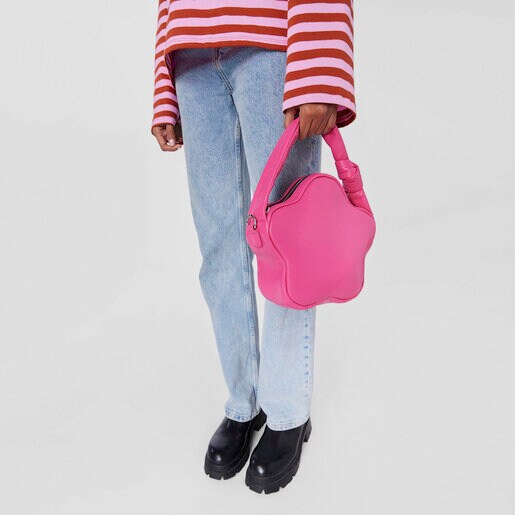 Fuchsia-colored flower Crossbody bag TOUS Carol