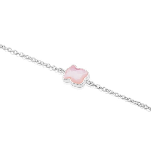 צמיד מכסף עם אבן קוורץ