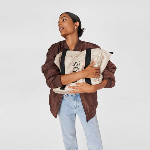 Capazo grande beige Kaos Mini Evolution Nylon